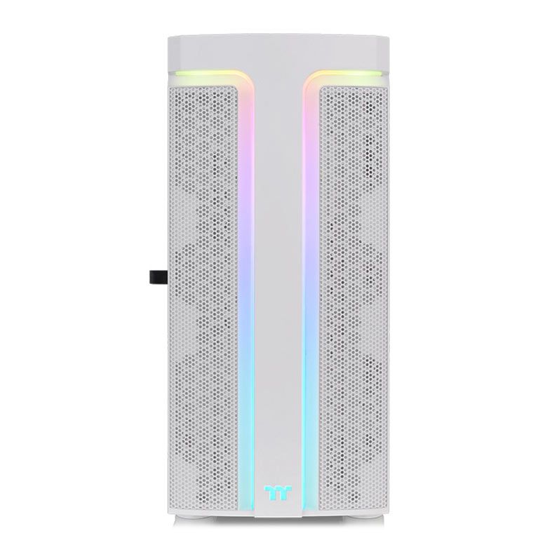 Gabinete Gamer Thermaltake H590 TG, ARGB, Mid-Tower, Lateral de Vidro, Com 1 Fan, Branco, CA-1X4-00M6WN-00