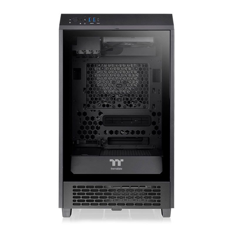 Gabinete Gamer Thermaltake The Tower 200, Mini-Tower, Lateral de Vidro, Com 2 Fans, Preto, CA-1X9-00S1WN-00