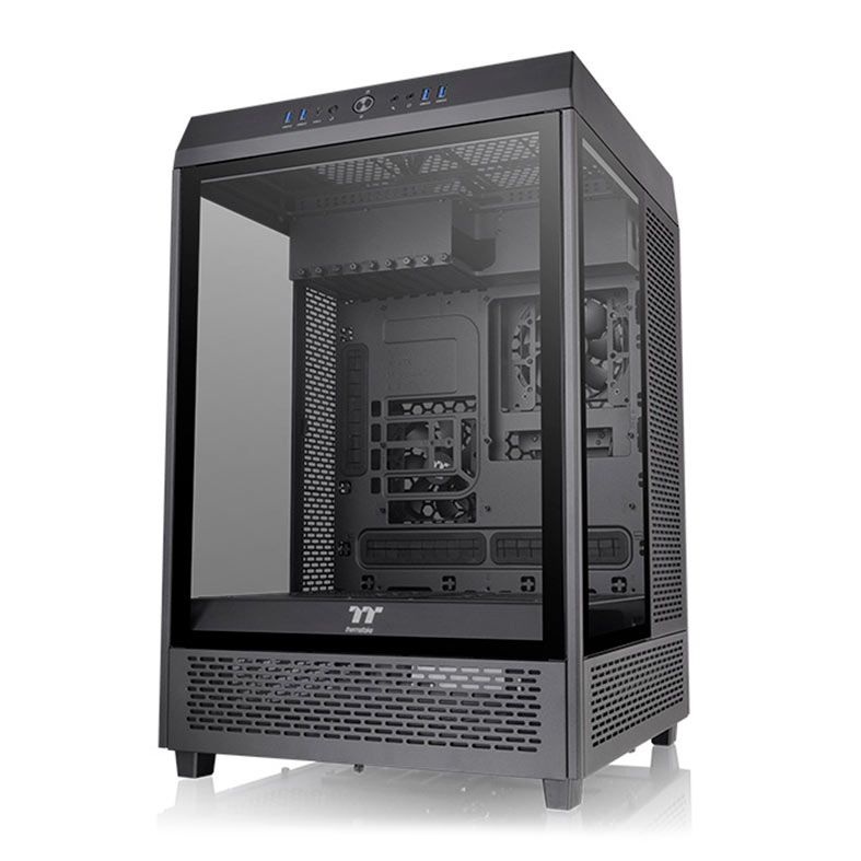 Gabinete Gamer Thermaltake The Tower 500, Mid-Tower, Lateral de Vidro, Com 2 Fans, Preto, CA-1X1-00M1WN-00