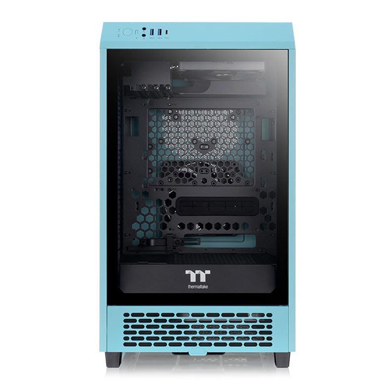 Gabinete Gamer Thermaltake The Tower 200 Turquoise Edition, Mini-Tower, Lateral de Vidro, CA-1X9-00SBWN-00