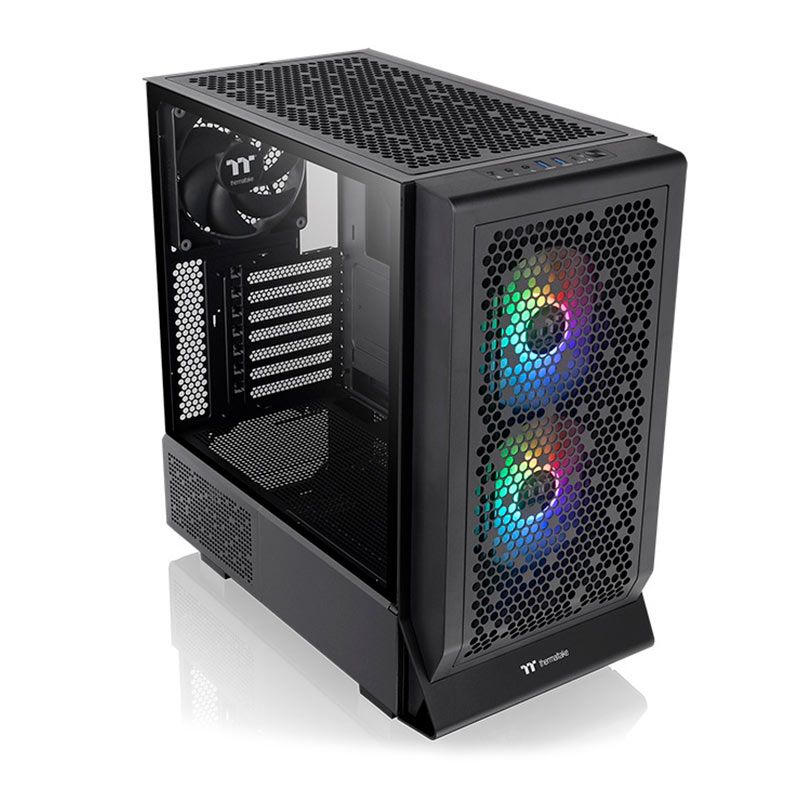 Gabinete Gamer Thermaltake Ceres 330 TG ARGB, Mid-Tower, Lateral de Vidro, Com 3 Fans, Preto, CA-1Y2-00M1WN-01