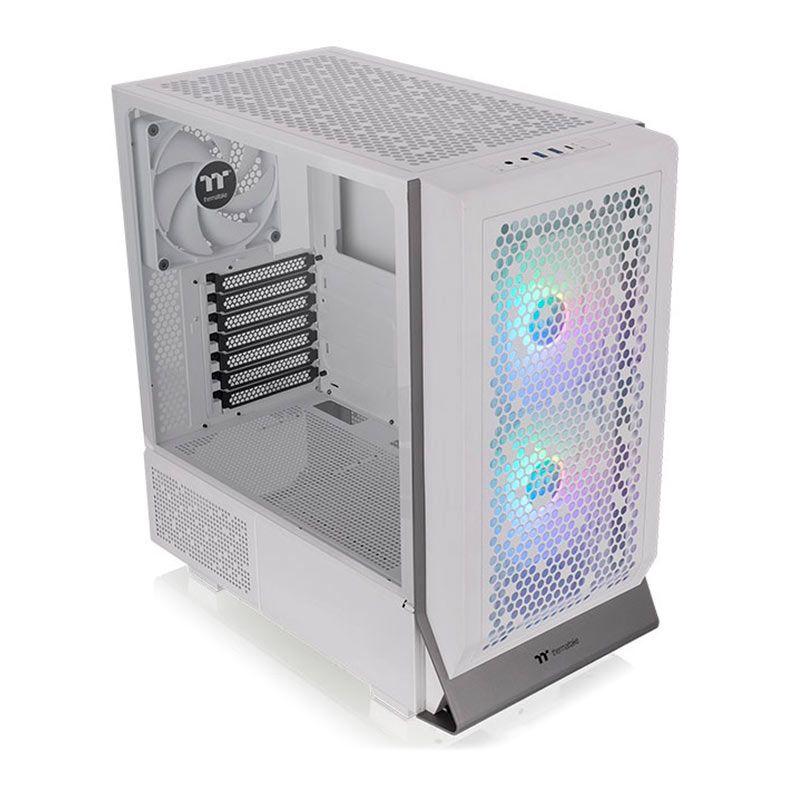 Gabinete Gamer Thermaltake Ceres 300 TG ARGB Snow, Lateral de Vidro, Com 3 Fans, Branco, CA-1Y2-00M6WN-00