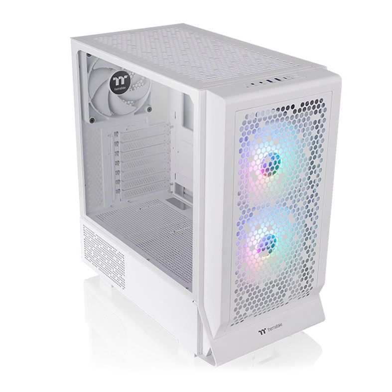 Gabinete Gamer Thermaltake Ceres 330 TG Snow ARGB , Mid-Tower, Lateral de Vidro, Com 3 Fans, Branco, CA-1Y2-00M6WN-01