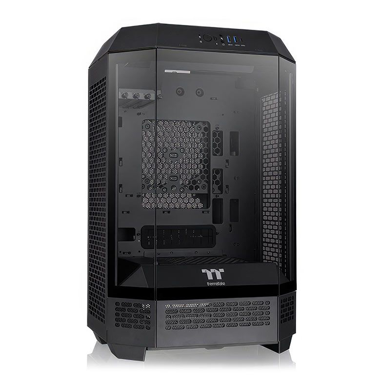 Gabinete Gamer Thermaltake The Tower 300, Mini-Tower, Lateral de Vidro, Com 2 Fans, Preto, CA-1Y4-00S1WN-00
