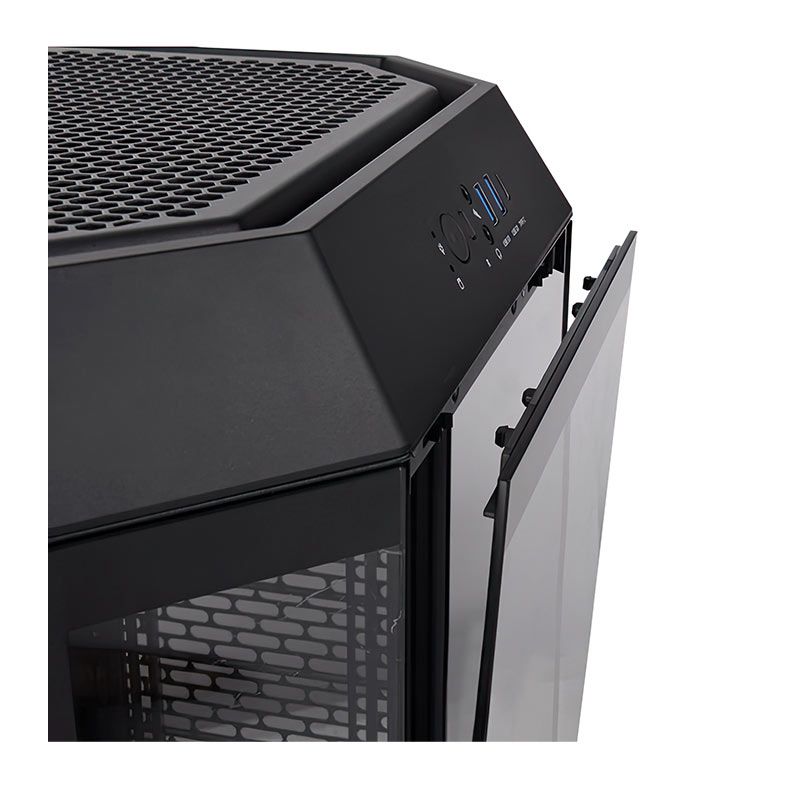 Gabinete Gamer Thermaltake The Tower 300, Mini-Tower, Lateral de Vidro, Com 2 Fans, Preto, CA-1Y4-00S1WN-00