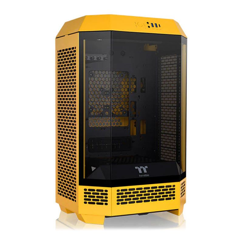 Gabinete Thermaltake The Tower 300 Bumblebee Edition, ARGB, Mid-Tower, Lateral de Vidro, Com 2 Fans, CA-1Y4-00S4WN-00