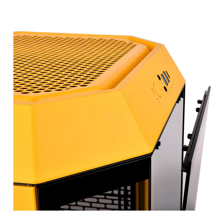 Gabinete Thermaltake The Tower 300 Bumblebee Edition, ARGB, Mid-Tower, Lateral de Vidro, Com 2 Fans, CA-1Y4-00S4WN-00