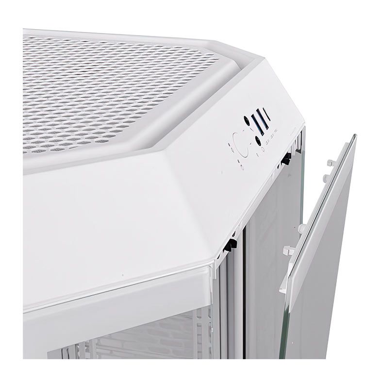 Gabinete Gamer Thermaltake The Tower 300 Snow Edition, Mini-Tower, Lateral de Vidro, Com 2 Fans, Branco, CA-1Y4-00S6WN-00