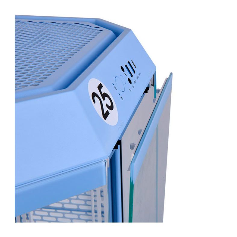 Gabinete Gamer Thermaltake The Tower 300 Hydrangea, Mini-Tower, Lateral de Vidro, Com 2 Fans, Azul, CA-1Y4-00SFWN-00