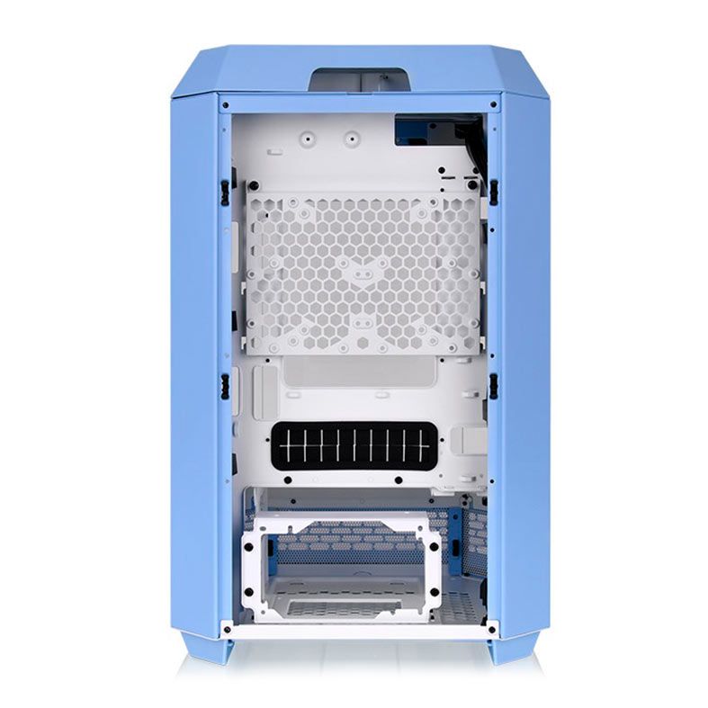 Gabinete Gamer Thermaltake The Tower 300 Hydrangea, Mini-Tower, Lateral de Vidro, Com 2 Fans, Azul, CA-1Y4-00SFWN-00