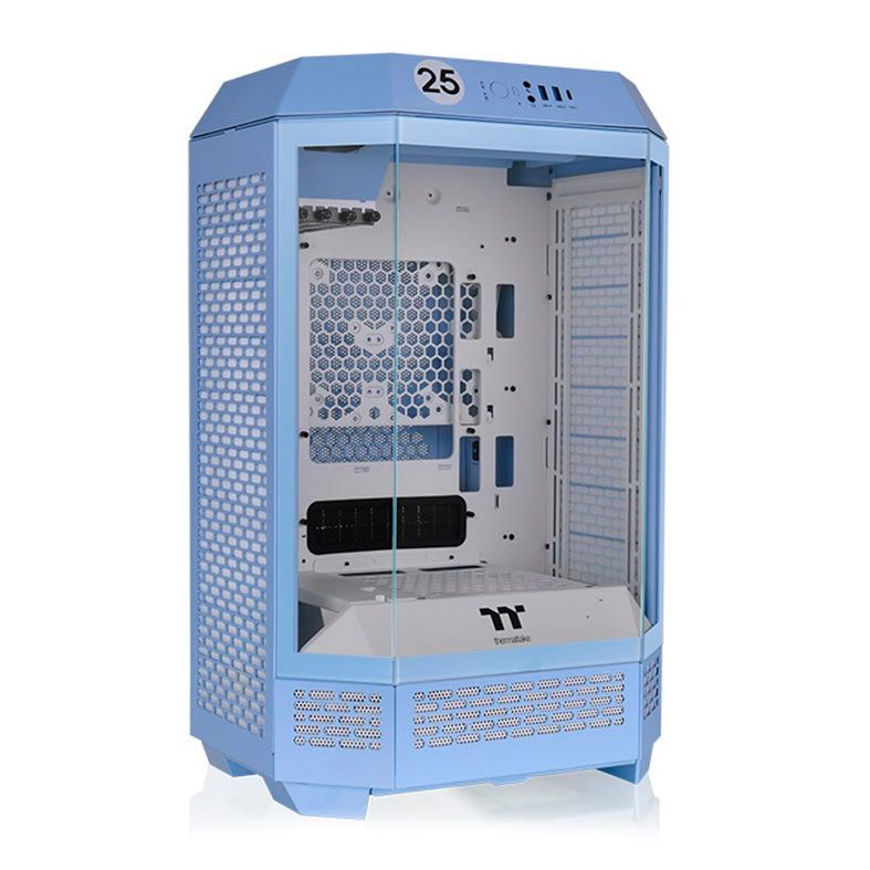 Gabinete Gamer Thermaltake The Tower 300 Hydrangea, Mini-Tower, Lateral de Vidro, Com 2 Fans, Azul, CA-1Y4-00SFWN-00