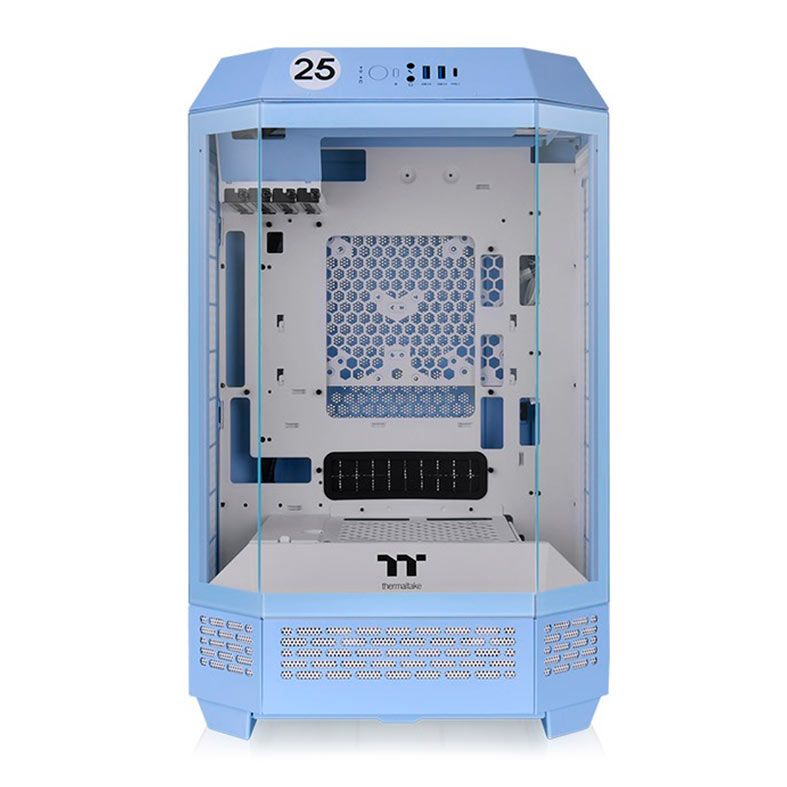 Gabinete Gamer Thermaltake The Tower 300 Hydrangea, Mini-Tower, Lateral de Vidro, Com 2 Fans, Azul, CA-1Y4-00SFWN-00