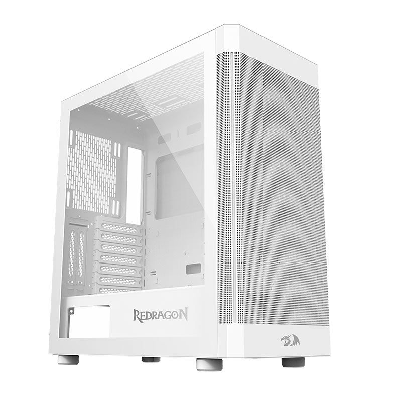 Gabinete Gamer Redragon Aeroglass, Mid-Tower, Lateral de Vidro, Branco, CA-602W