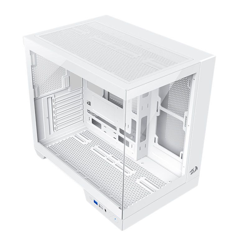 Gabinete Redragon Wideload Pro, Mid-Tower, Lateral de Vidro, Branco, CA-604W-PRO