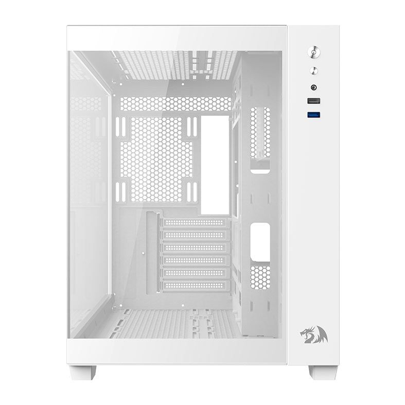 Gabinete Gamer Redragon Wideload Lite, Mid-Tower, Lateral de Vidro, Branco, CA-604W