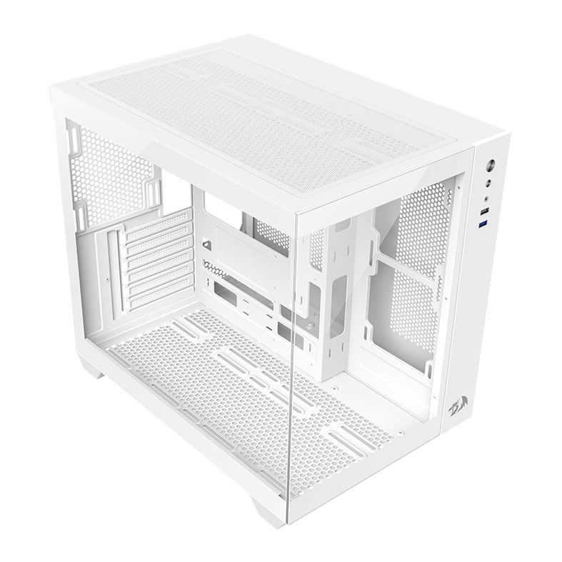 Gabinete Gamer Redragon Wideload Lite, Mid-Tower, Lateral de Vidro, Branco, CA-604W