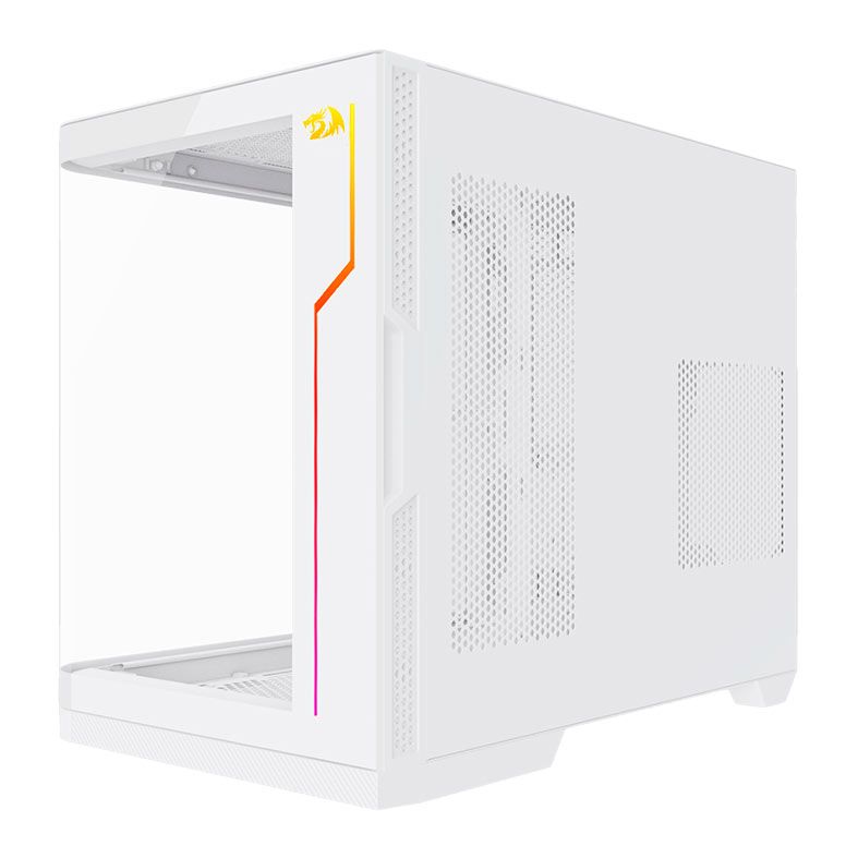 Gabinete Gamer Redragon Wideload Extreme, RGB, Mid-Tower, Lateral de Vidro, Branco, CA-605W