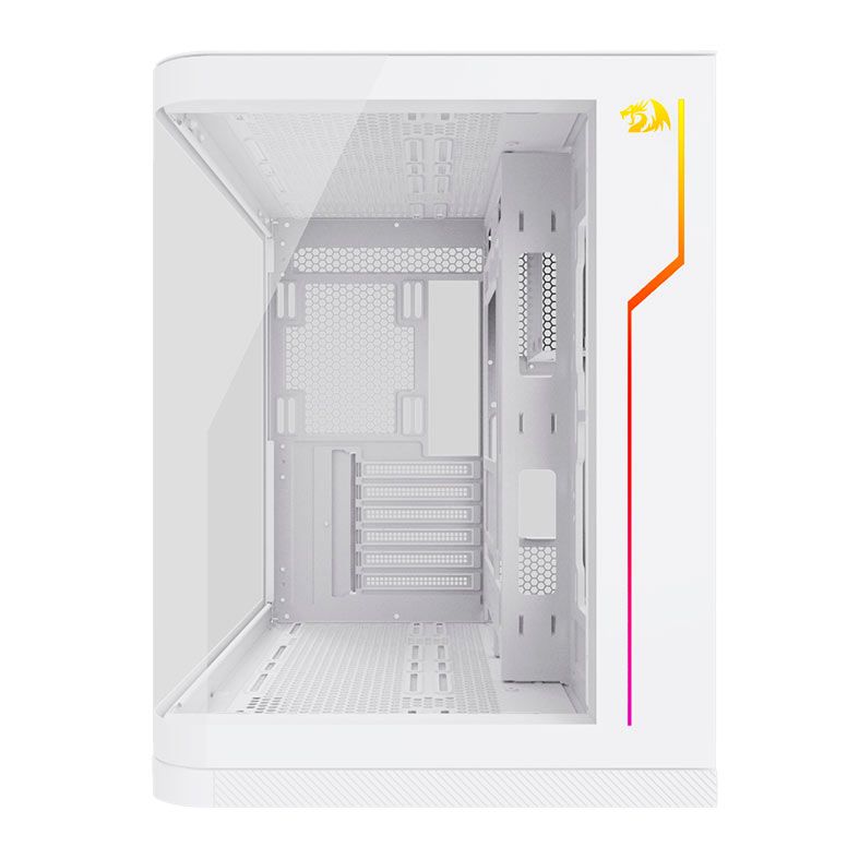 Gabinete Gamer Redragon Wideload Extreme, RGB, Mid-Tower, Lateral de Vidro, Branco, CA-605W