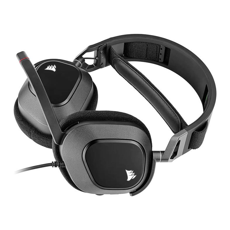 Headset Gamer Corsair HS80, RGB, Drivers 50mm, Preto, CA-9011237-NA