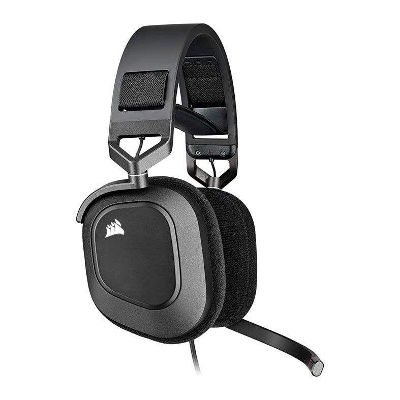 Headset Gamer Corsair HS80, RGB, Drivers 50mm, Preto, CA-9011237-NA