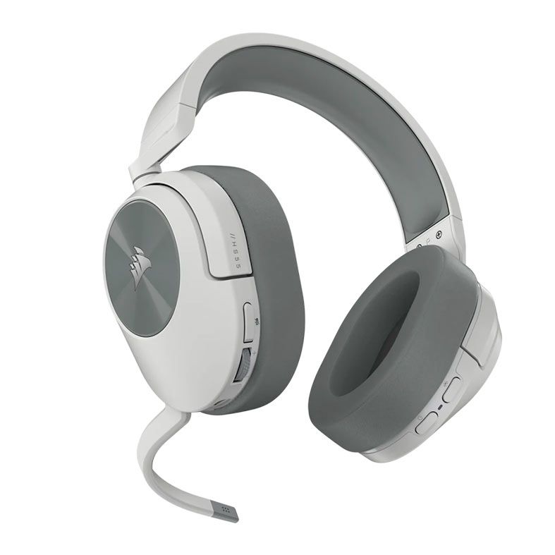 Headset Gamer Corsair HS55 Wireless, Surround 7.1, Drivers 50mm, Branco, CA-9011281-NA