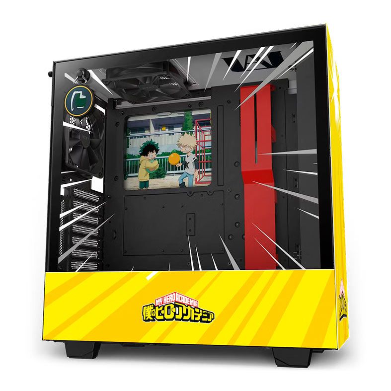 Gabinete Gamer NZXT Rivais H510i, RGB, Mid-Tower, Lateral de Vidro, Com 2 Fans, Preto e Amarelo, CA-H510I-MH-RV
