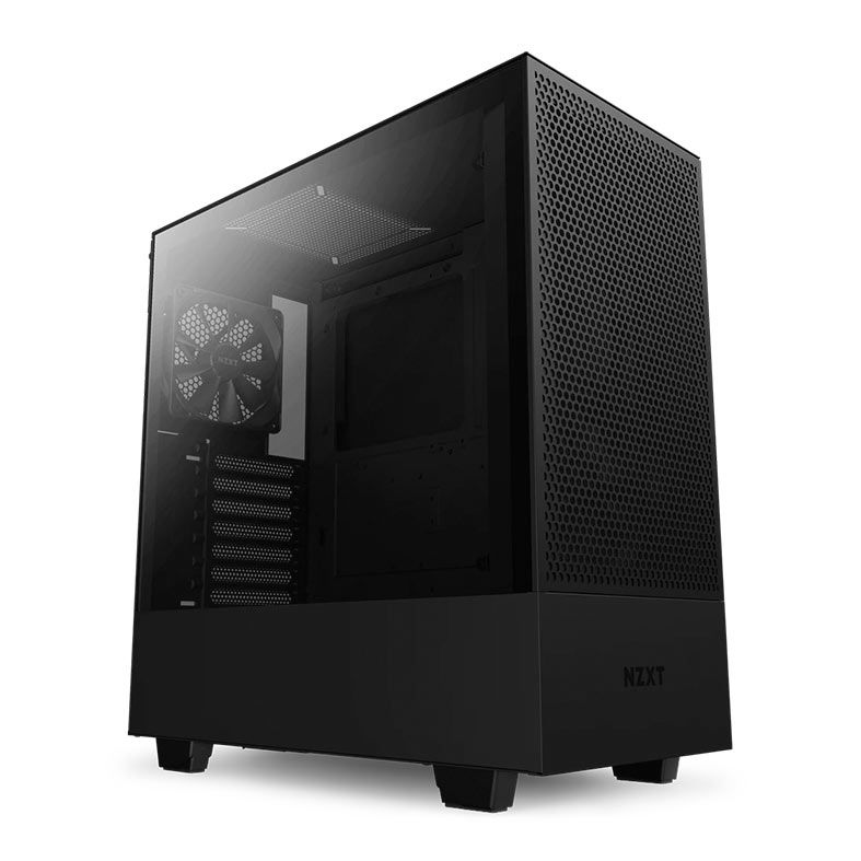 Gabinete Gamer NZXT H510 Flow, Mid-Tower, Lateral de Vidro, Com 2 Ventoinhas, Preto, CA-H52FB-01