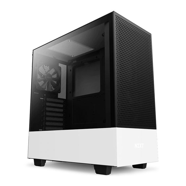 Gabinete Gamer NZXT H510 Flow, Mid-Tower, Lateral de Vidro, Com 2 Ventoinhas, Branco, CA-H52FW-01