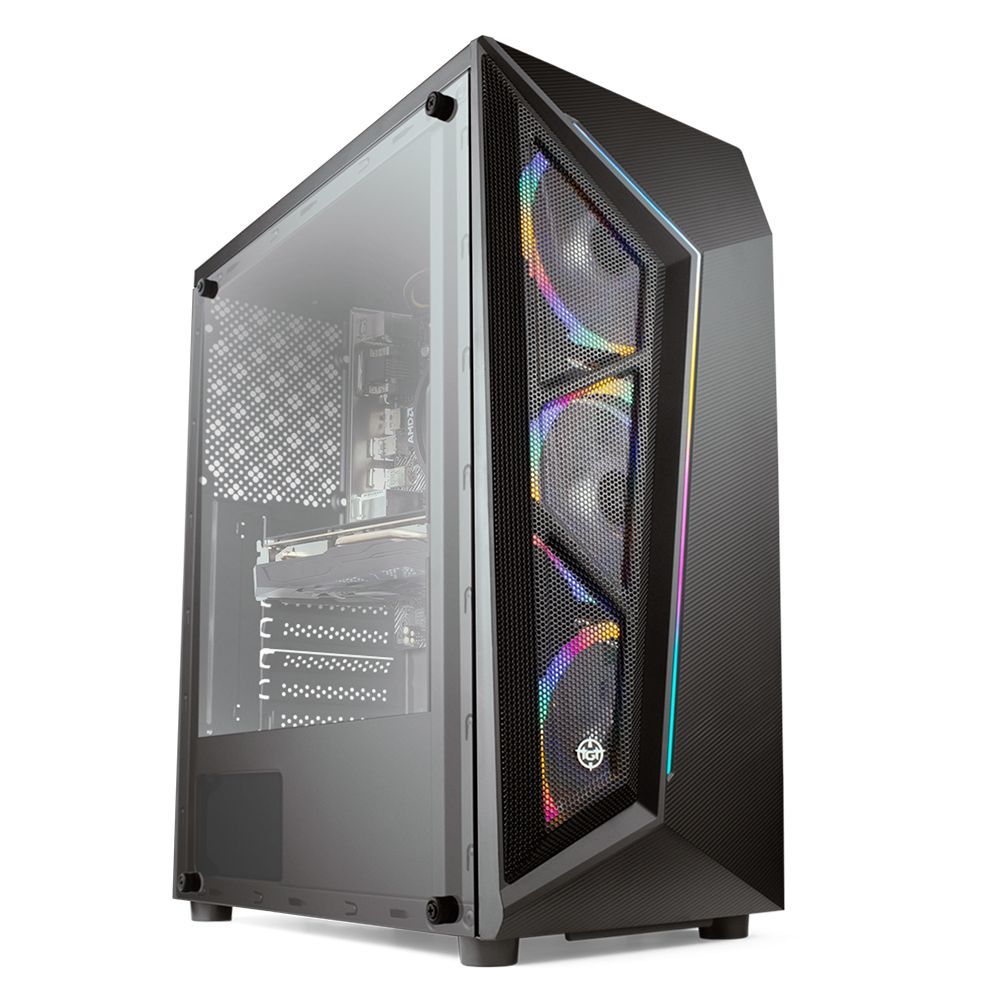 Computador Mancer Gamer, AMD Ryzen 5 4500, GeForce RTX 3050 8GB, 8GB DDR4, SSD 240GB