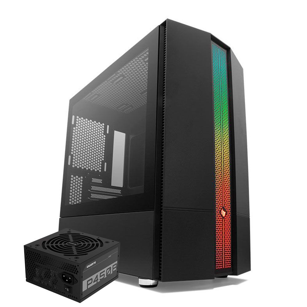 Pichau Kit Upgrade, Gabinete Pichau Carrier II Preto + Fonte Gigabyte 450W
