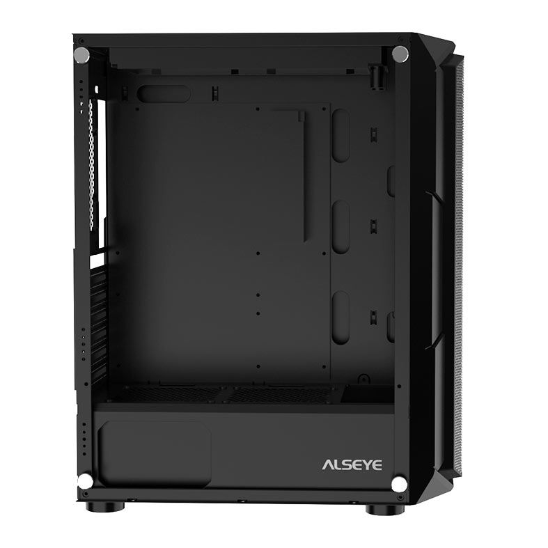Gabinete Gamer Alseye Castle, Mid-Tower, Lateral de Vidro, Preto, CASTLE-BK