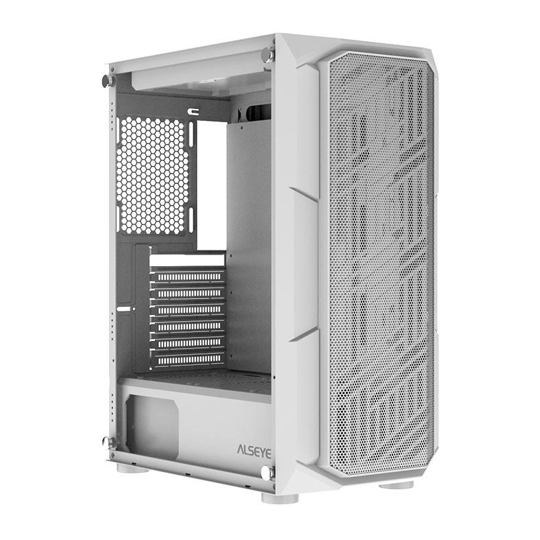 Gabinete Gamer Alseye Castle, Mid-Tower, Lateral de Vidro, Branco, CASTLE-WH