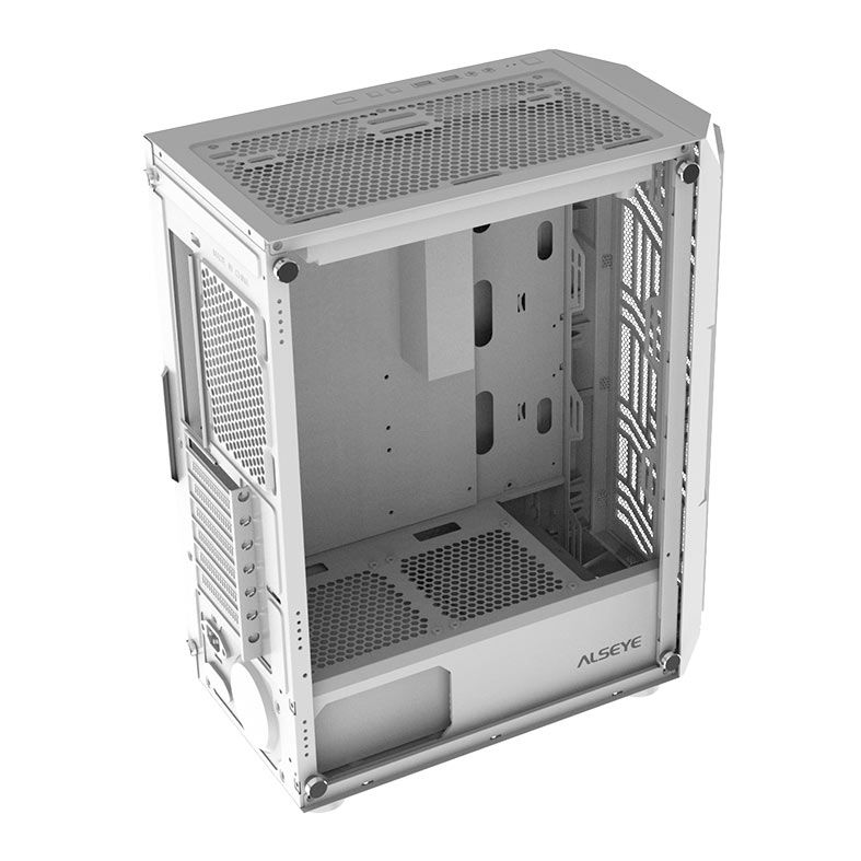 Gabinete Gamer Alseye Castle, Mid-Tower, Lateral de Vidro, Branco, CASTLE-WH