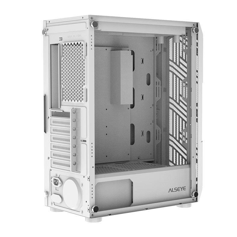 Gabinete Gamer Alseye Castle, Mid-Tower, Lateral de Vidro, Branco, CASTLE-WH
