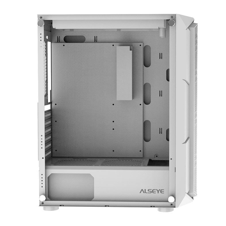Gabinete Gamer Alseye Castle, Mid-Tower, Lateral de Vidro, Branco, CASTLE-WH