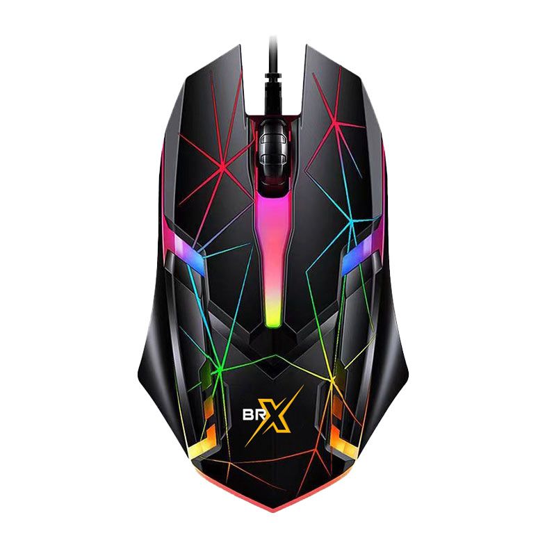 Combo Gamer BRX, Rainbow, ABNT2, 1200DPI, Mousepad Pequeno, CB-G059