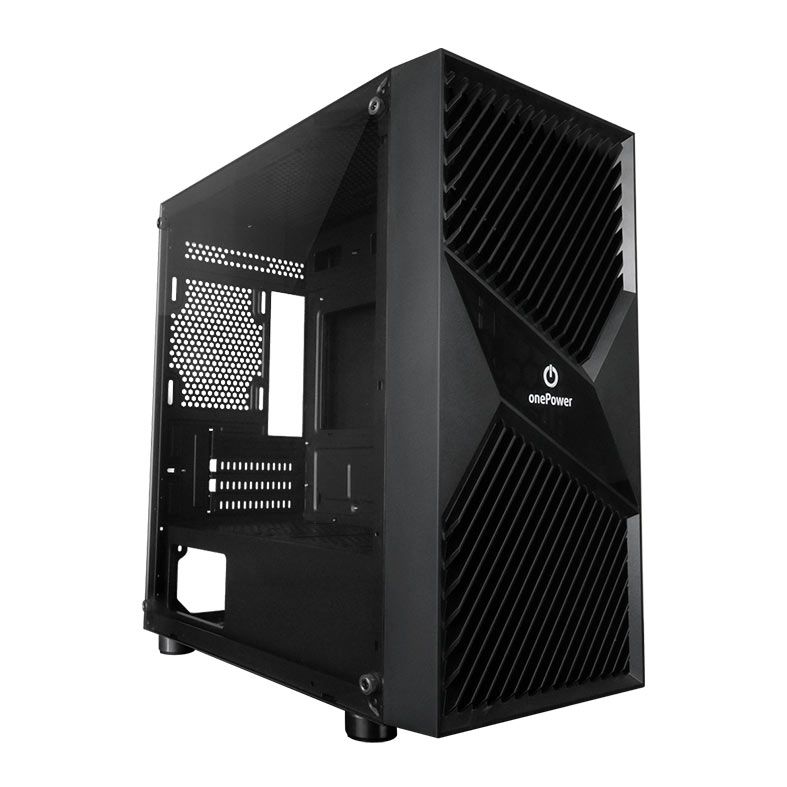 Gabinete Gamer OnePower Fractal, Mid-Tower, Lateral de Vidro, Preto, CC-201B