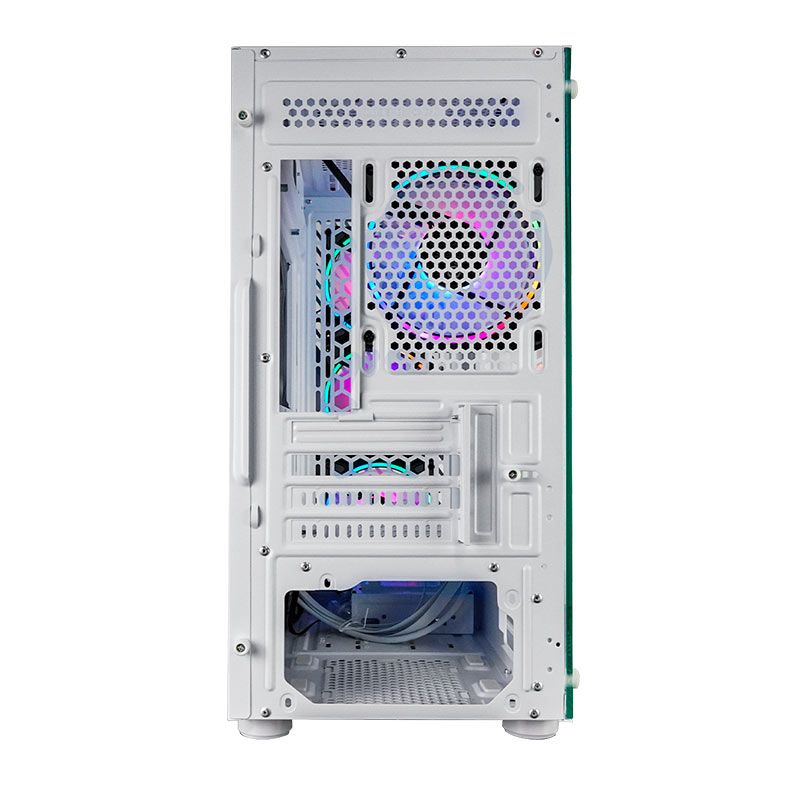 Gabinete Gamer OnePower Fractal, Mid-Tower, Lateral de Vidro, Branco, CC-201W