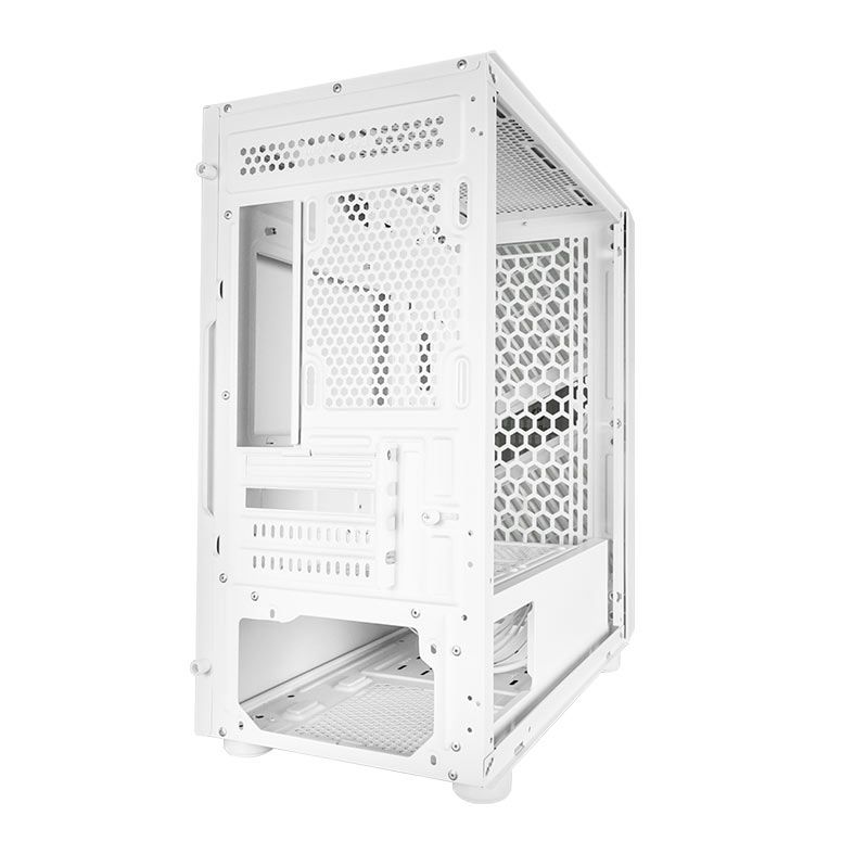 Gabinete Gamer OnePower Fractal, Mid-Tower, Lateral de Vidro, Branco, CC-201W