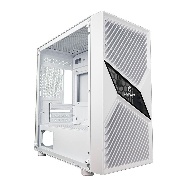 Gabinete Gamer OnePower Fractal, Mid-Tower, Lateral de Vidro, Branco, CC-201W