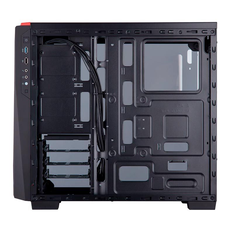 Gabinete Corsair Carbide Series SPEC-04 TPG Preto/Vermelho Mid Tower, CC-9011117-WW