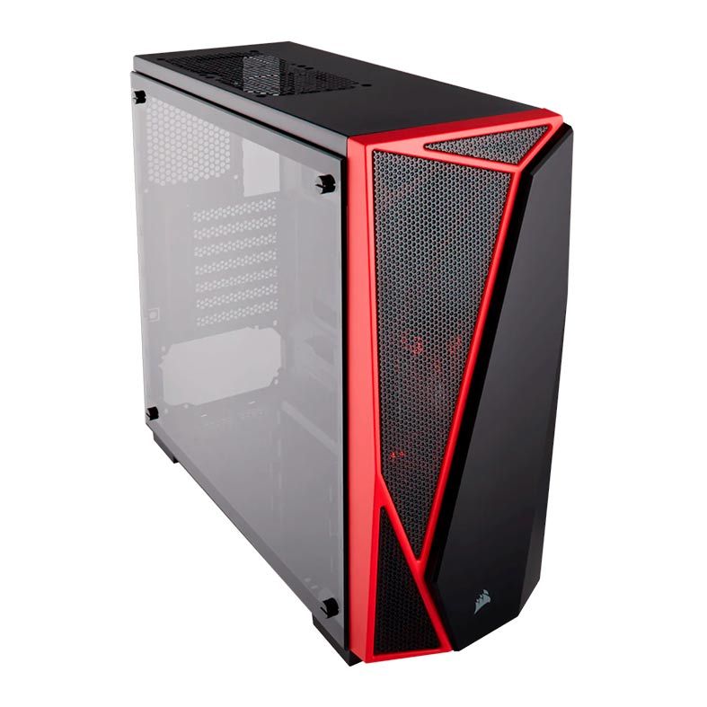 Gabinete Corsair Carbide Series SPEC-04 TPG Preto/Vermelho Mid Tower, CC-9011117-WW