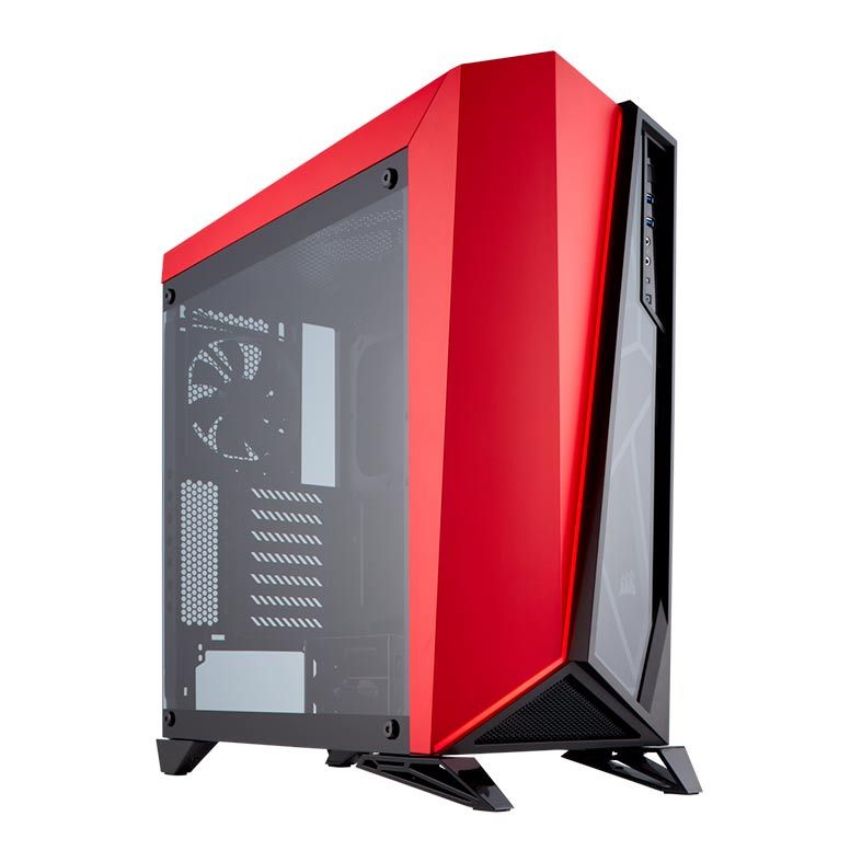 Gabinete Corsair Carbide Series Spec-Omega TG Preto/Vermelho, CC-9011120-WW
