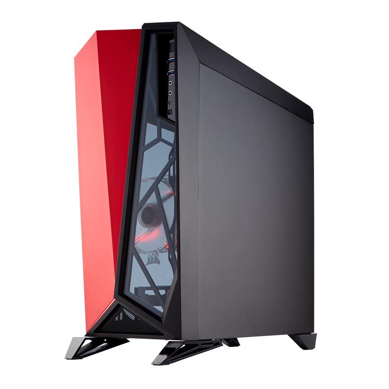 Gabinete Corsair Carbide Series Spec-Omega TG Preto/Vermelho, CC-9011120-WW