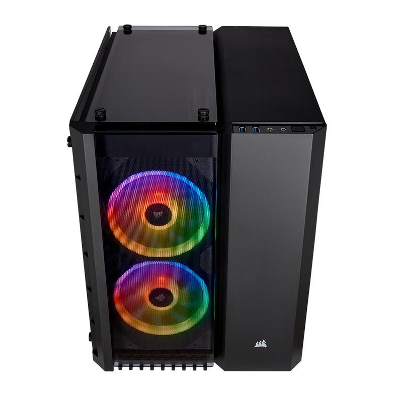 Gabinete Corsair Crystal 280X RGB Lateral Vidro Temp Preto Mid Tower, CC-9011135-WW