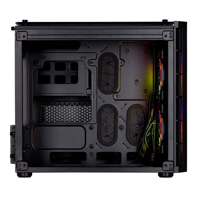 Gabinete Corsair Crystal 280X RGB Lateral Vidro Temp Preto Mid Tower, CC-9011135-WW