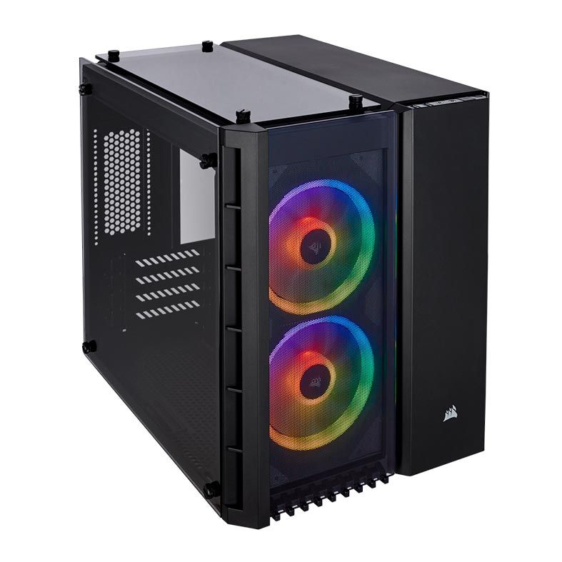 Gabinete Corsair Crystal 280X RGB Lateral Vidro Temp Preto Mid Tower, CC-9011135-WW