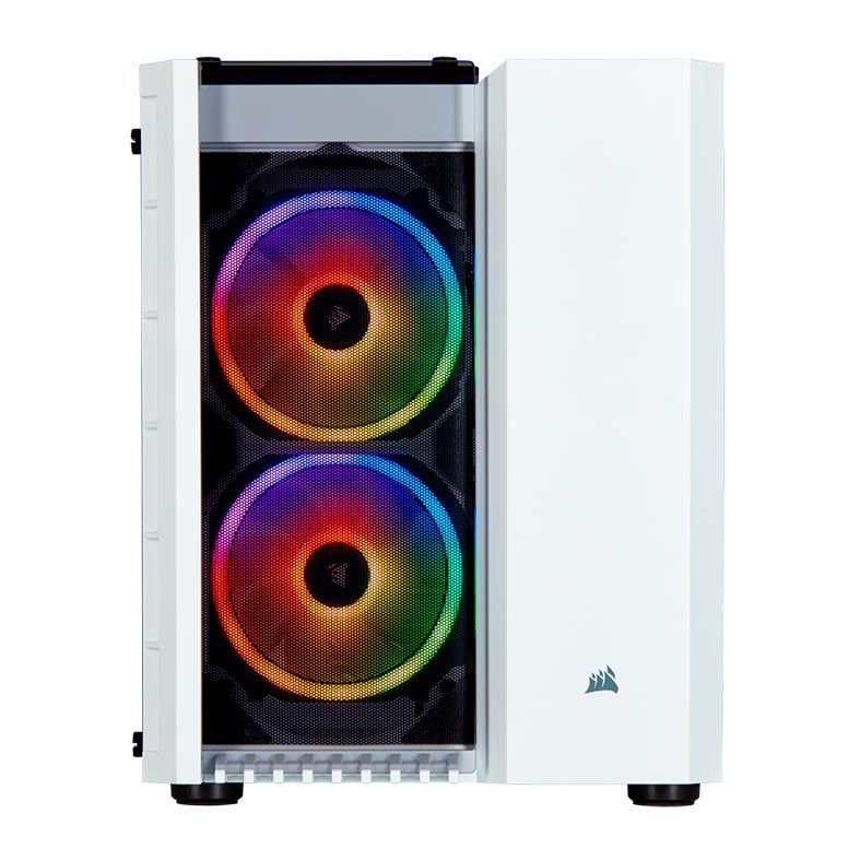 Gabinete Corsair Crystal 280X RGB Lateral Vidro Temp Branco Mini Tower, CC-9011137-WW