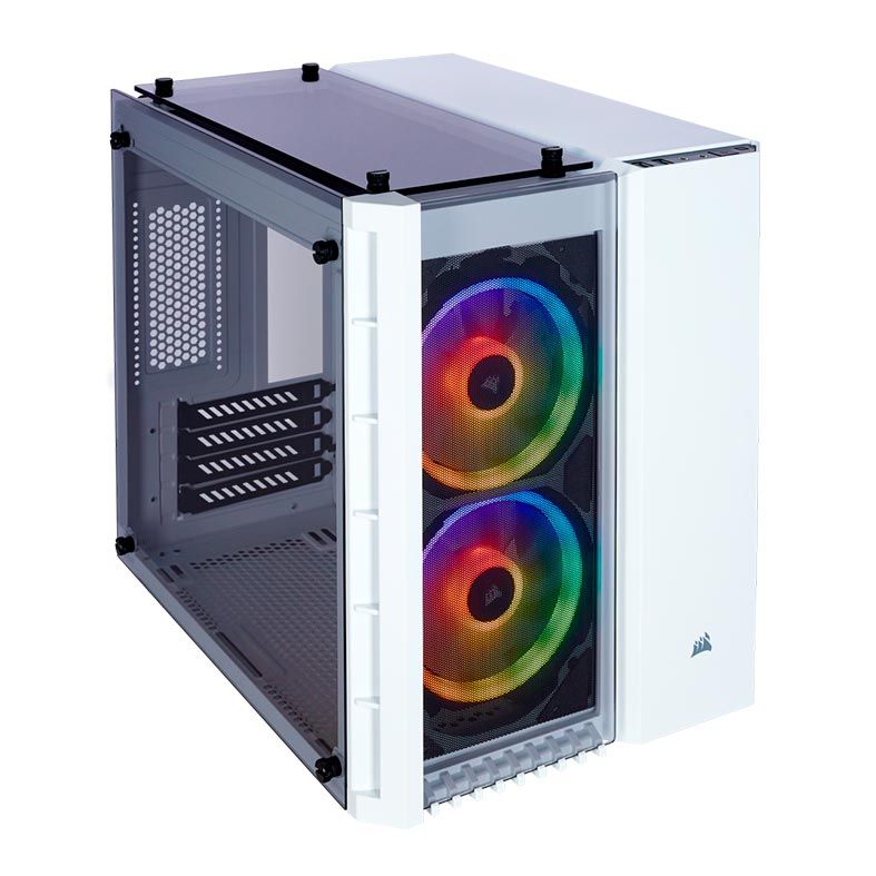 Gabinete Corsair Crystal 280X RGB Lateral Vidro Temp Branco Mini Tower, CC-9011137-WW