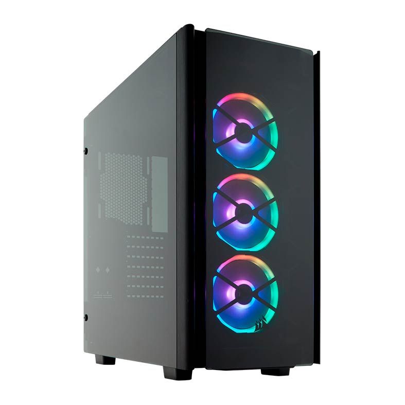 Gabinete Corsair Obsidian Series 500D RGB Preto Vidro Temp Mid Tower, CC-9011139-WW